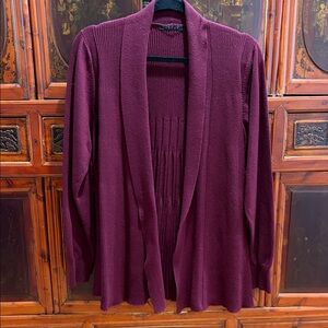 Cyrus Women's burgundy Open Front Cardigan